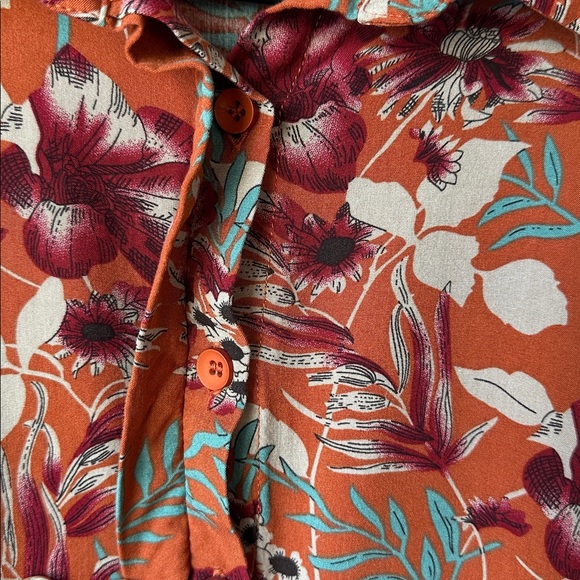 Natural Life Rebecca Midi Dress Terracotta Floral Pattern Size Large - Picture 8 of 14